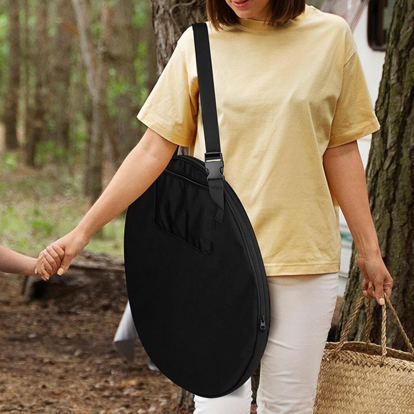 Privacy Shower Tent Bag, Pop-up Carry Case, Durable Nylon Storage, Lightweight Travel Organizer, Camping Necessary, Beach Gear Holder, Outdoor Adventure Backpack, Ideal for Hiking