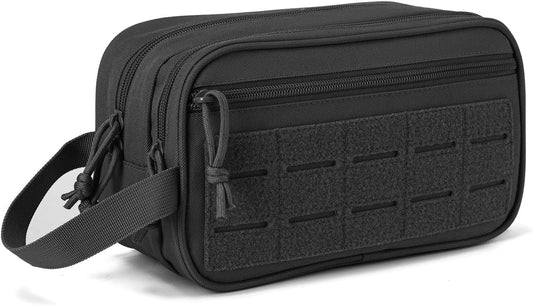 QT&QY Tactical Toiletry Bag for Men Hygiene Bag EDC Military Tool Molle Pouches Small Dopp Kit Mens Shaving Kit Travel Shower Bags
