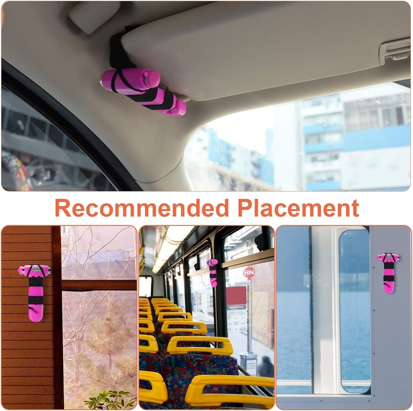 THINKWORK Car Safety Hammer Gift for Women, Three-in-One Emergency Escape Tool with Window Breaker and Seat Belt Cutter, Escape Hammer, Safety Emergency Car Escape Tool for Family, Women, Children