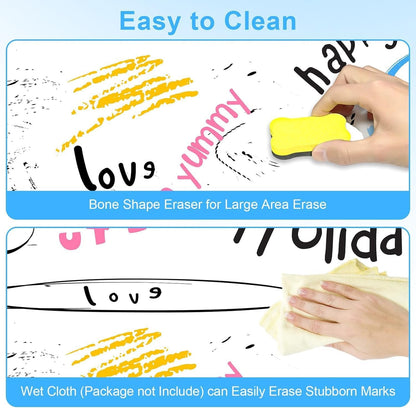 Magnetic Dry Erase Calendar Whiteboard Set (3-Pack) – 1 Monthly Planner 1 Weekly Planner and 1 Whiteboard with 7 Markers & Eraser for Fridge, Wall and Home Organization