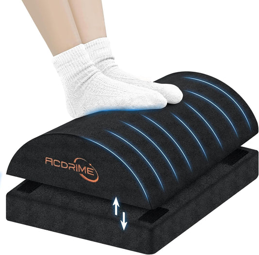 ACDRIME Foot Rest for Under Desk at Work, Under Desks Footrest, Ergonomic 2 Adjustable Heights Footrest, Office Desk Accessories, for Office Desks & Offices Chair - Back & Leg Hip Pain Relief