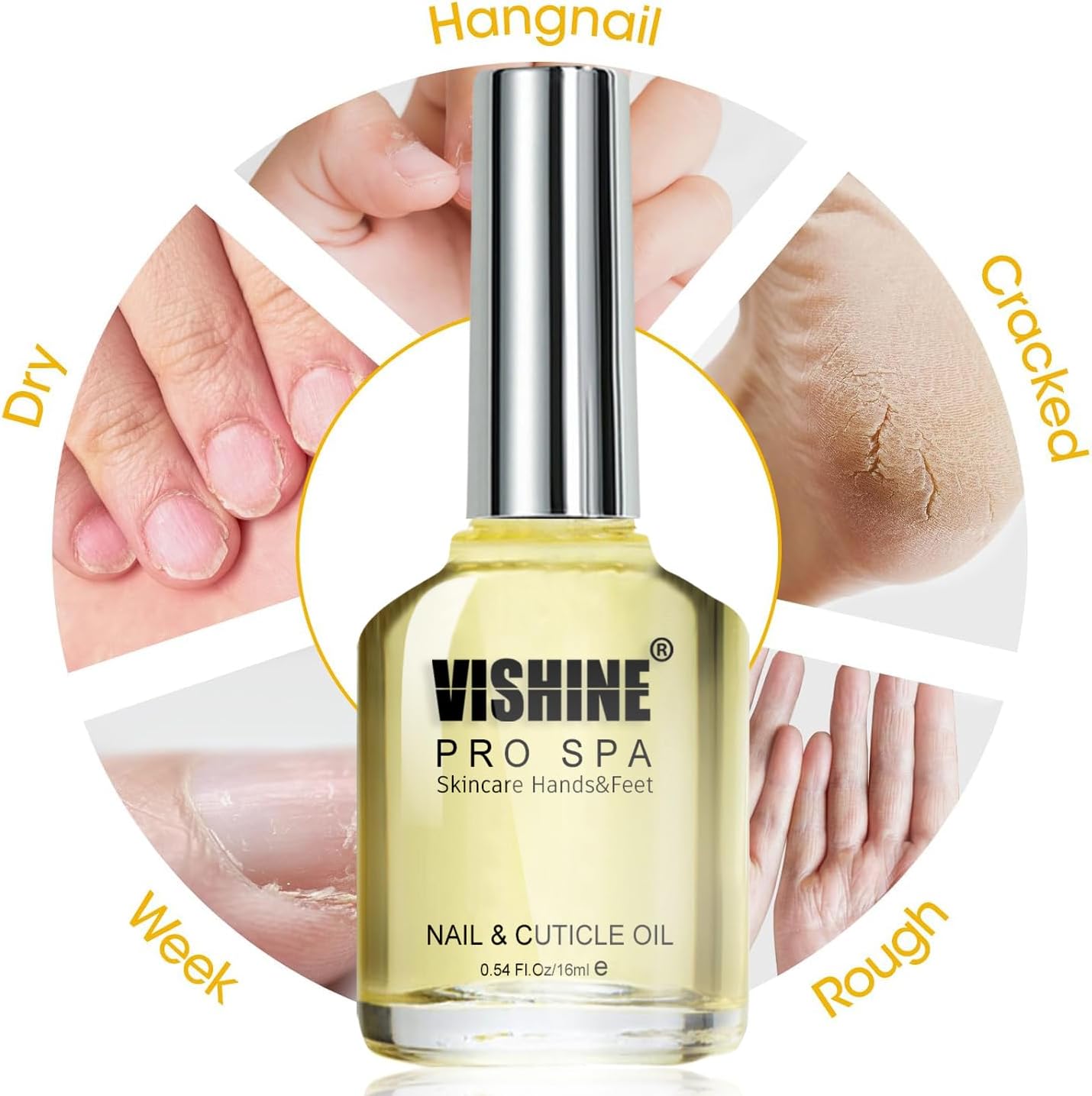 Vishine Cuticle Gel for Nails, 2pcs 15ml Cuticle Care Strengthener Oil, Repair for Damaged Nails, Moisturizing to Promote Nail Growth