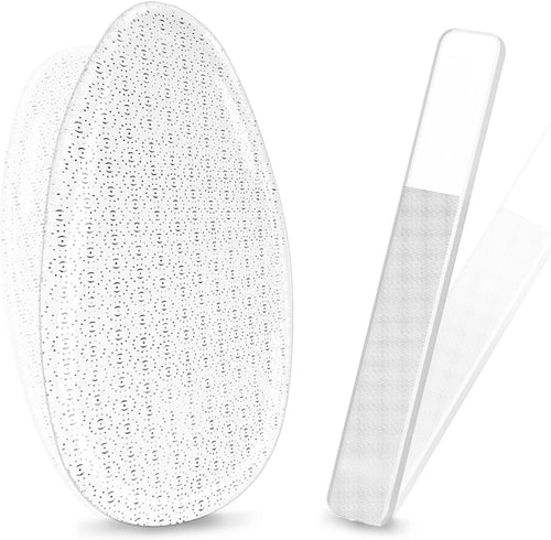 TORMEN Glass Foot File, 2 PCS Glass Nail File and Foot Rasp, Glass Nail File,Dead Skin Exfoliator with Nano Micro-Abrasive Particles, Hard Skin Remover for Wet and Dry Foot Care,Nail Care