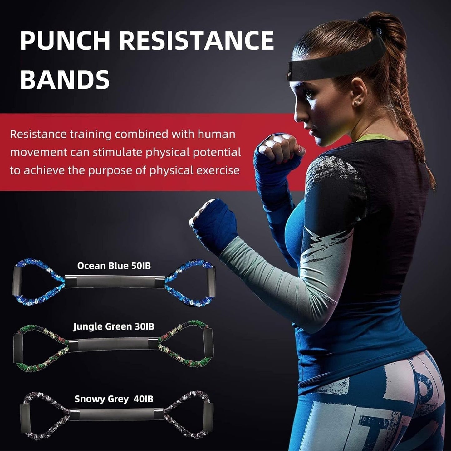 Ycendelion Boxing Training Equipment, Resistance Bands for Shadow Boxing, Punching Accessories for Home Gym Training - Men and Women