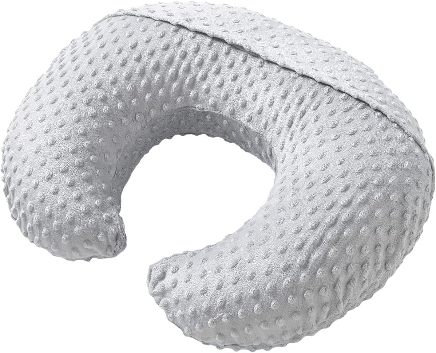 Pillowcase for Nursing Pillow and Positioner for Breastfeeding and Bottle Feeding, Propping Baby, Tummy Time, Baby Sitting Support, Awake-Time Support, Pillow Cover Only (Grey)