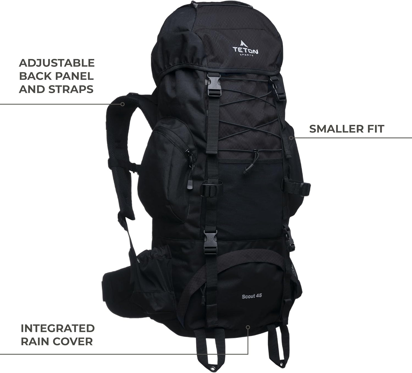 TETON Sports Scout 3400 Internal Frame Backpack; Great Backpacking Gear or Pack for Camping or Hiking
