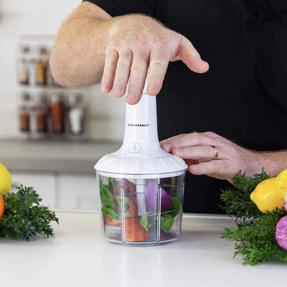 Kleva Sumo Vegetable Chopper Manual â€“ Hand-Powered Food Chopper, Dicer & Mincer | Quick Push Chopper Salad, Fruits, Veggie's, Onion, Garlic & More | Easy to Clean, Compact & BPA-Free Kitchen Tool