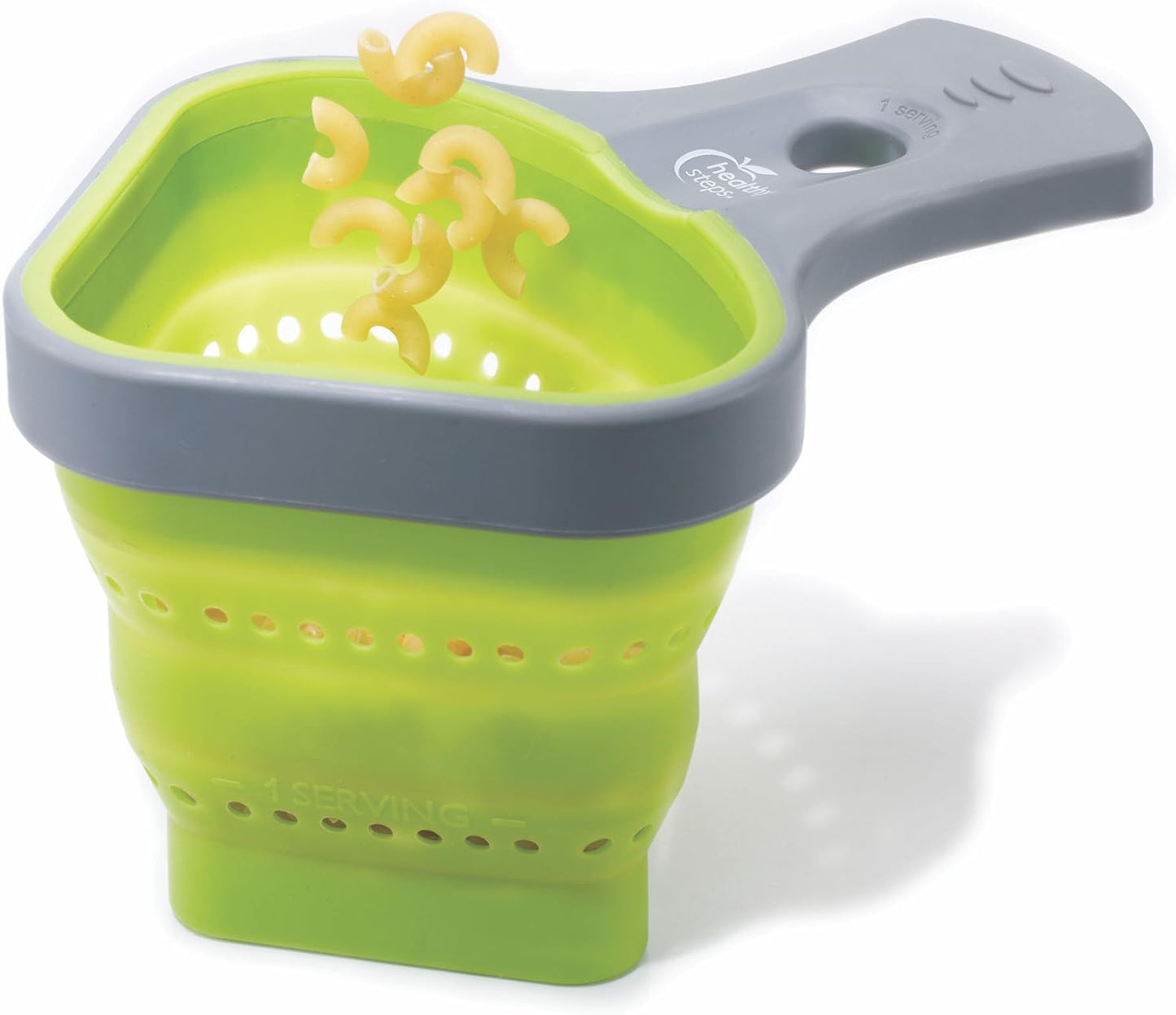 Pasta Portion Control Containers - Best Cooking Gadgets & Kitchen Tools, Use with Spaghetti or Other Pastas, Easy to Clean, Collapsible & Perfect Storage Size - Control Portions and Weight Loss