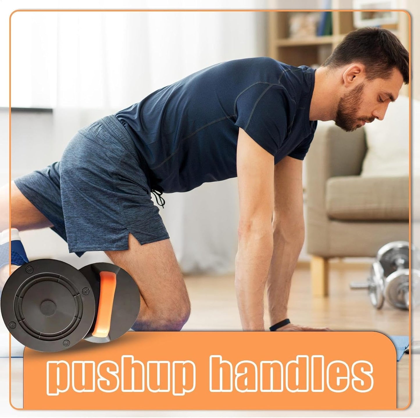 Pushup Handles, Pushup Stand with Rotating Handles, Exercise Roller Wheels, Upper Body Strength Trainer, 7,87 x 3,15 pollici Fitness Equipment, Home Workout Gear for Women