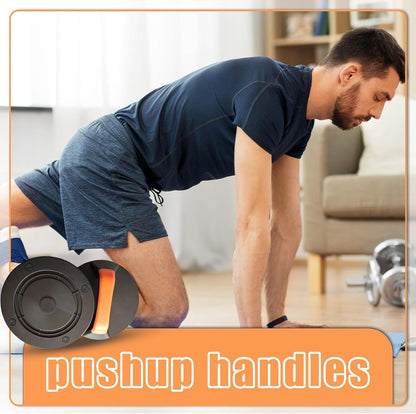 Pushup Handles, Pushup Stand with Rotating Handles, Exercise Roller Wheels, Upper Body Strength Trainer, 7,87 x 3,15 pollici Fitness Equipment, Home Workout Gear for Women