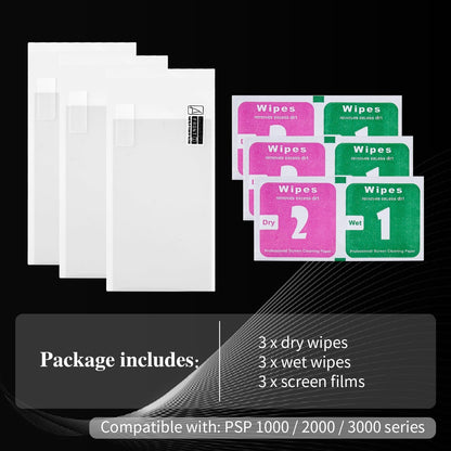 OSTENT 3 x Ultra Clear Screen Guard Film LCD Protector Skin Compatible for Sony PSP 1000/2000/3000
