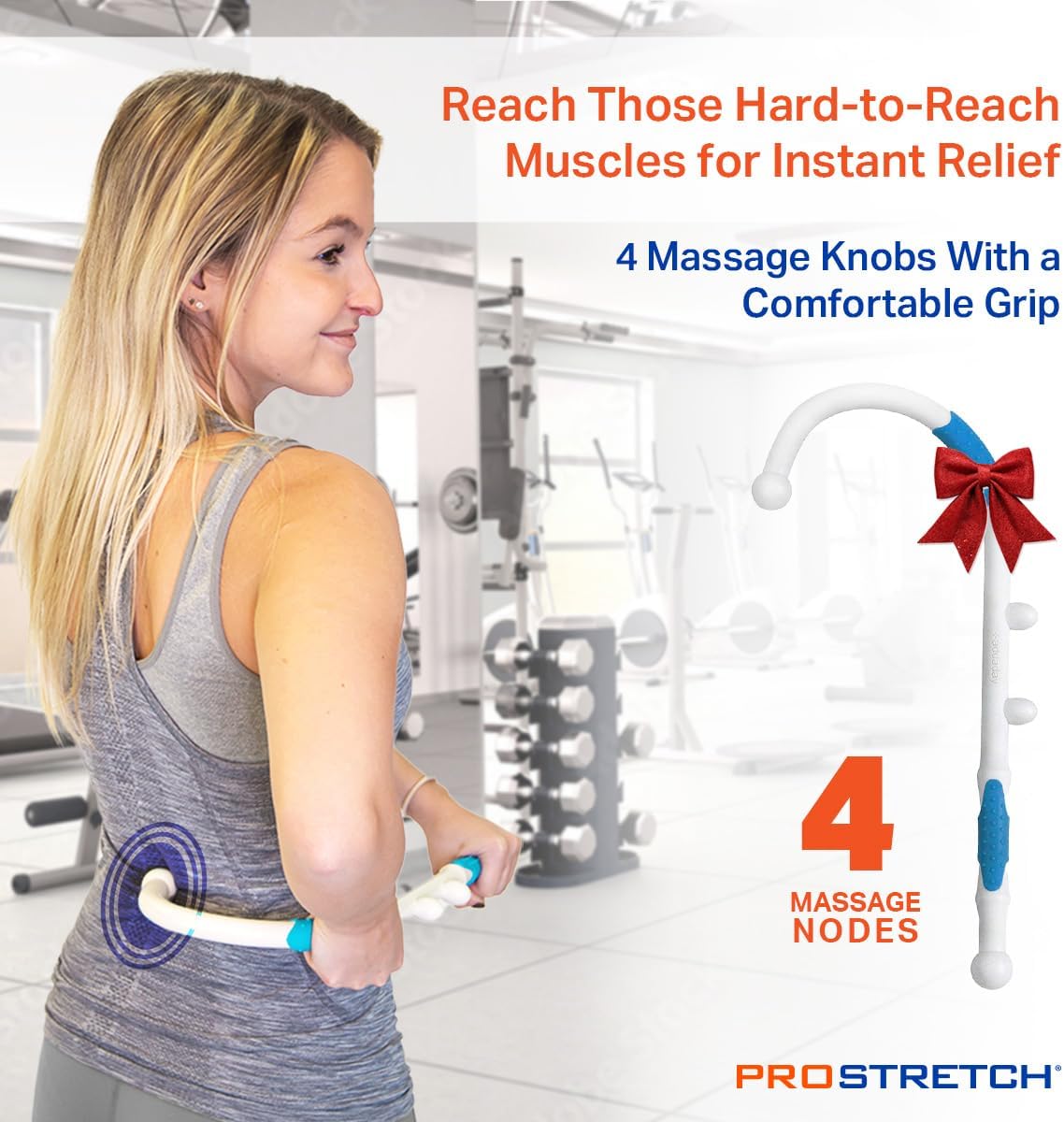 ProStretch Addaday Mini Knot Bad Gen 3 Hook Cane Trigger Point Self Massage Tool for Back, Neck, and Pain Relief