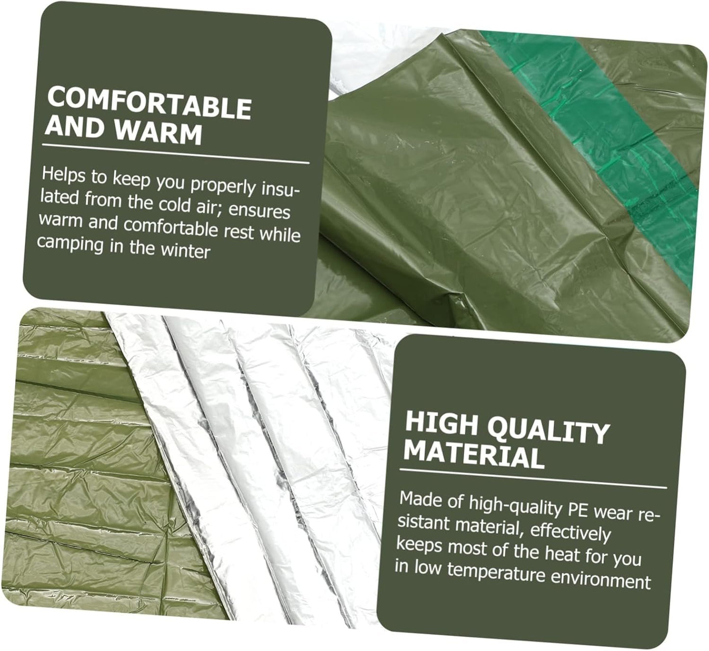 Emergency Tent Set Emergency Tent Survival Sleeping Sack Outdoor Sleeping Blanket Camping Sleeping Blanket Camping Tents Travel Tool Pe Tear-Resistant Material