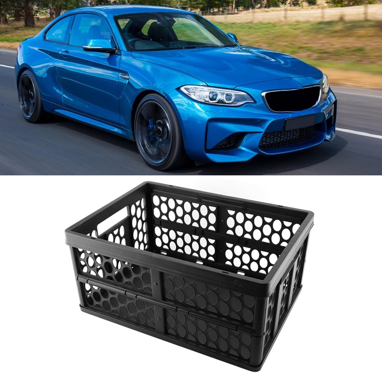 Basket for Trunk of Car, Car Trunk Storage Box Trunk Storage Shopping Crate Basket Fit for