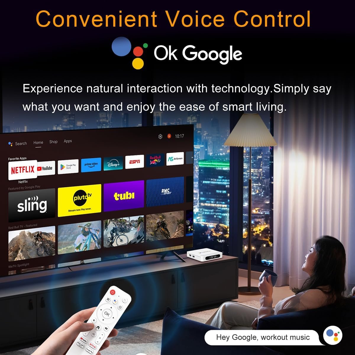 Android 14.0 TV Box 2025, LEFFOT H618 Plus 8K UHD Streaming Device for TV, 4GB RAM/128GB ROM, Smart TV Box with HDR10+, 2.4G/5G Dual-Band WiFi 6, BT 5.0, Voice Control, Allwinner H618 Quad core A53