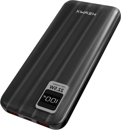 HEYMIX Power Bank, 22.5W Powerbank Portable Charger, 10000mAh Power Bank USB-C Charger, 3-Port PD3.0/QC4.0 Fast Charging Battery Bank Compatible with iPhone 15/14/13, Samsung S23/S22/S21, Pixel, iPad