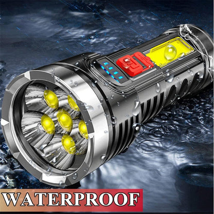 Super Bright 1000000lm Torch 6 Led Flashlight USB Rechargeable Tactical Light (1PCS)