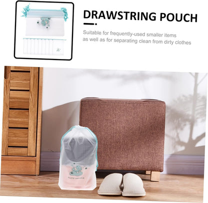 HAPINARY 20pcs Drawstring Bags for Clothing Organization Travel Luggage Packing Durable Unicorn Design for
