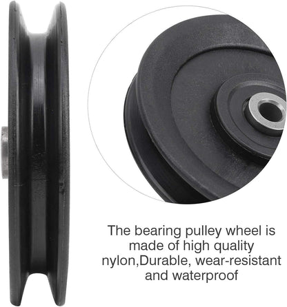 10 Pcs 115mm Nylon Bearing Pulley Wheel Replacement Home Gym Equipment Machine Attachments Exercise Strength Training Accessory Combined Fitness Supplies