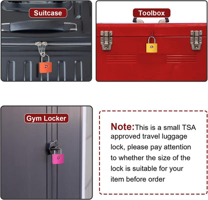 TSA Luggage Locks with Keys, [4 Packs] Diyife Key Travel Locks, Small Suitcase Padlock for Luggage, Keyed Luggage Locks Brass for Gym Lockers, Laptop Bags,Travel Suitcases [8 Keys]