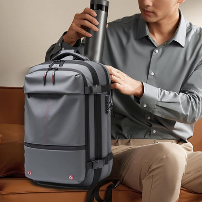 Vacuum Backpack – Anti-Theft Travel Bag | Waterproof Luggage Pack With Password Lock, Expandable 60L Volume, Air Compression Organizer, Dry Wet Divider, Outdoor Gear For Hiking & Business Trips