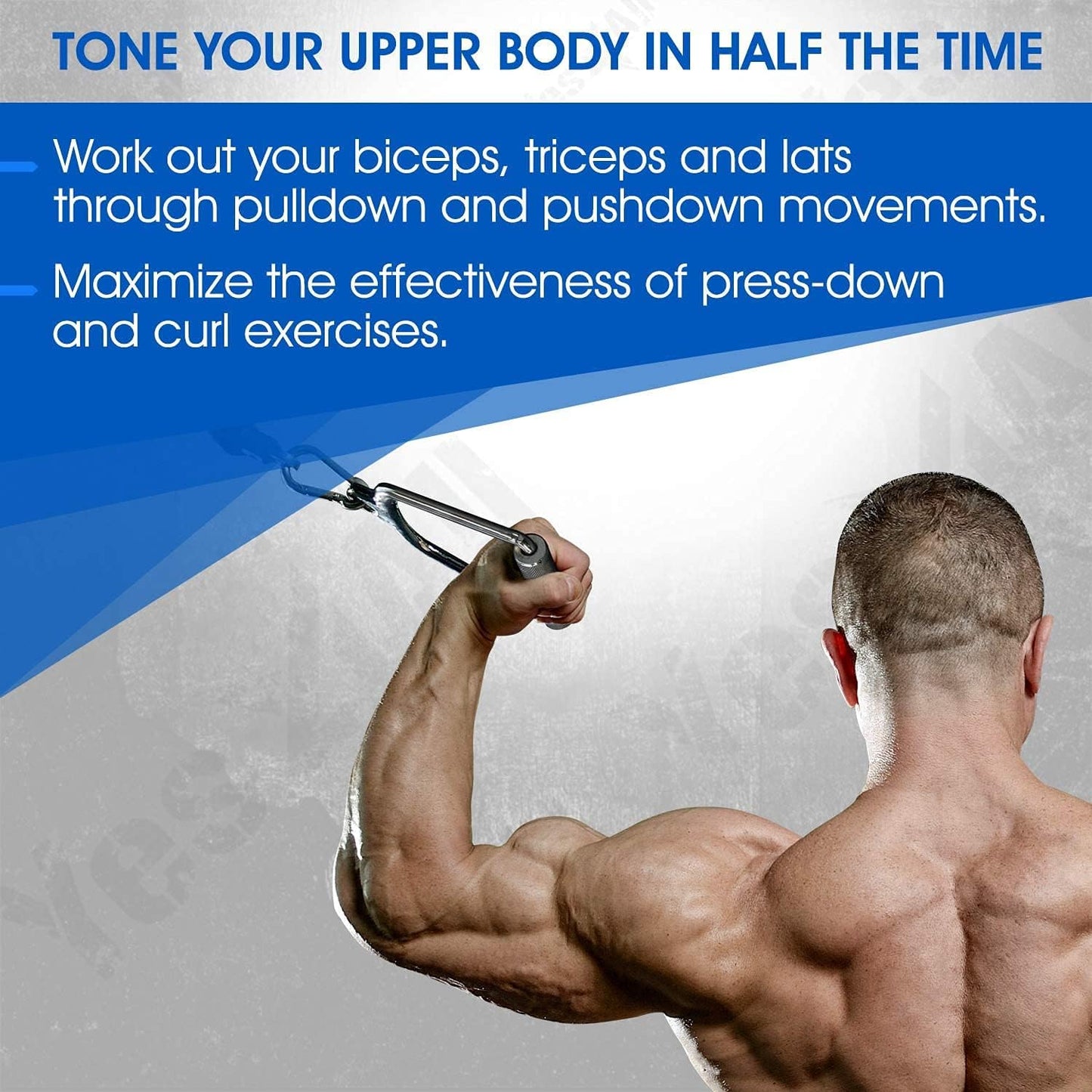 HCE LAT Pull Down Bar, Tricep Ropes, Row Bar, Stirrup V-Bar, Wide Double D Machine Handles, Rotating Curl Bar, Push Down Bars, AB Crunch Pad, Resistance Band Handle, - Gym Cable Attachments Accessories for Smith Machine