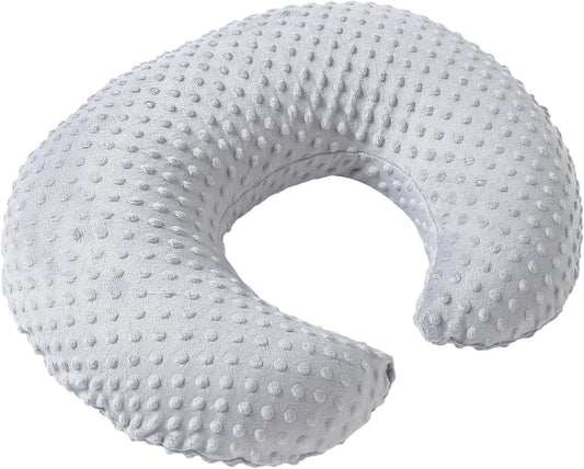 Pillowcase for Nursing Pillow and Positioner for Breastfeeding and Bottle Feeding, Propping Baby, Tummy Time, Baby Sitting Support, Awake-Time Support, Pillow Cover Only (Grey)