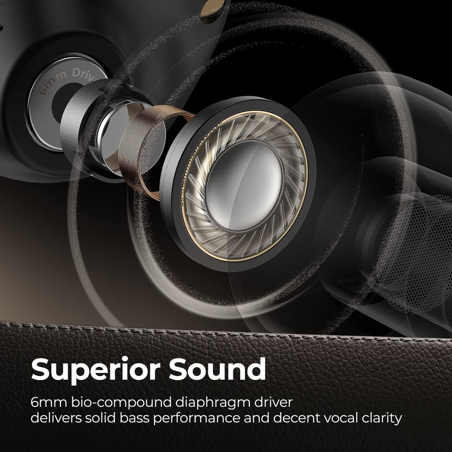 SoundPEATS Free2 Classic Wireless Earbuds Bluetooth V5.1 Headphones with 30Hrs Playtime in-Ear Wireless Earphones, Built-in Mic for Clear Calls, Touch Control, Single/Twin Mode (Black)