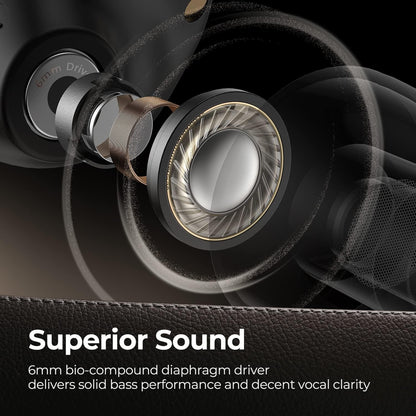 SoundPEATS Free2 Classic Wireless Earbuds Bluetooth V5.1 Headphones with 30Hrs Playtime in-Ear Wireless Earphones, Built-in Mic for Clear Calls, Touch Control, Single/Twin Mode (Black)