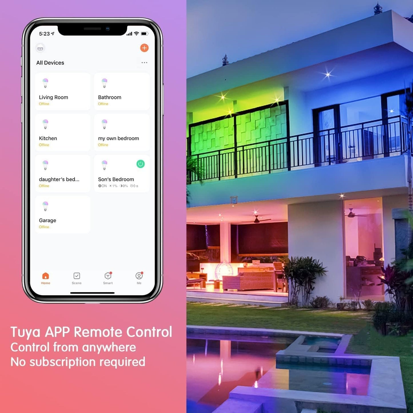 DAYBETTER Smart Light Bulbs, LED Light Bulb, Alexa Light Bulb, WiFi Color Changing Light Bulb, Smart Bulbs That Work with Alexa & Google Home, Music Sync, A19/E26 9W 810LM Smart Home Lighting, 2 Pack