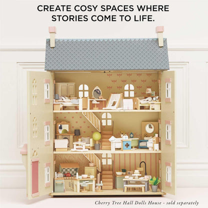 Le Toy Van - Wooden Daisylane Dining Room Dolls House Accessories Play Set For Dolls Houses, Dolls House Furniture Sets - Suitable For Ages 3+