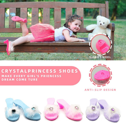 Princess Dress-Up Toys and Jewelry Set – Colorful Costumes with Skirts, Shoes, Crowns, and Accessories for Girls Ages 3-6, Perfect for Role Play and Dress-Up Fun