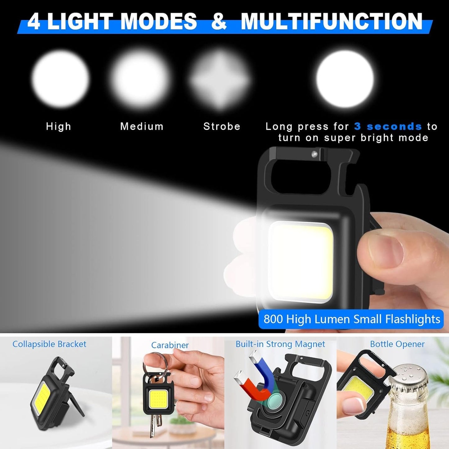 Flashlight Rechargeable, Sunitact Led Flashlights 990000 Lumens Flash Light, Brightest Flashlight Powerful XHP70.2, Tactical Flashlight Military High Power Flashlight Super Bright, for Camping Hiking