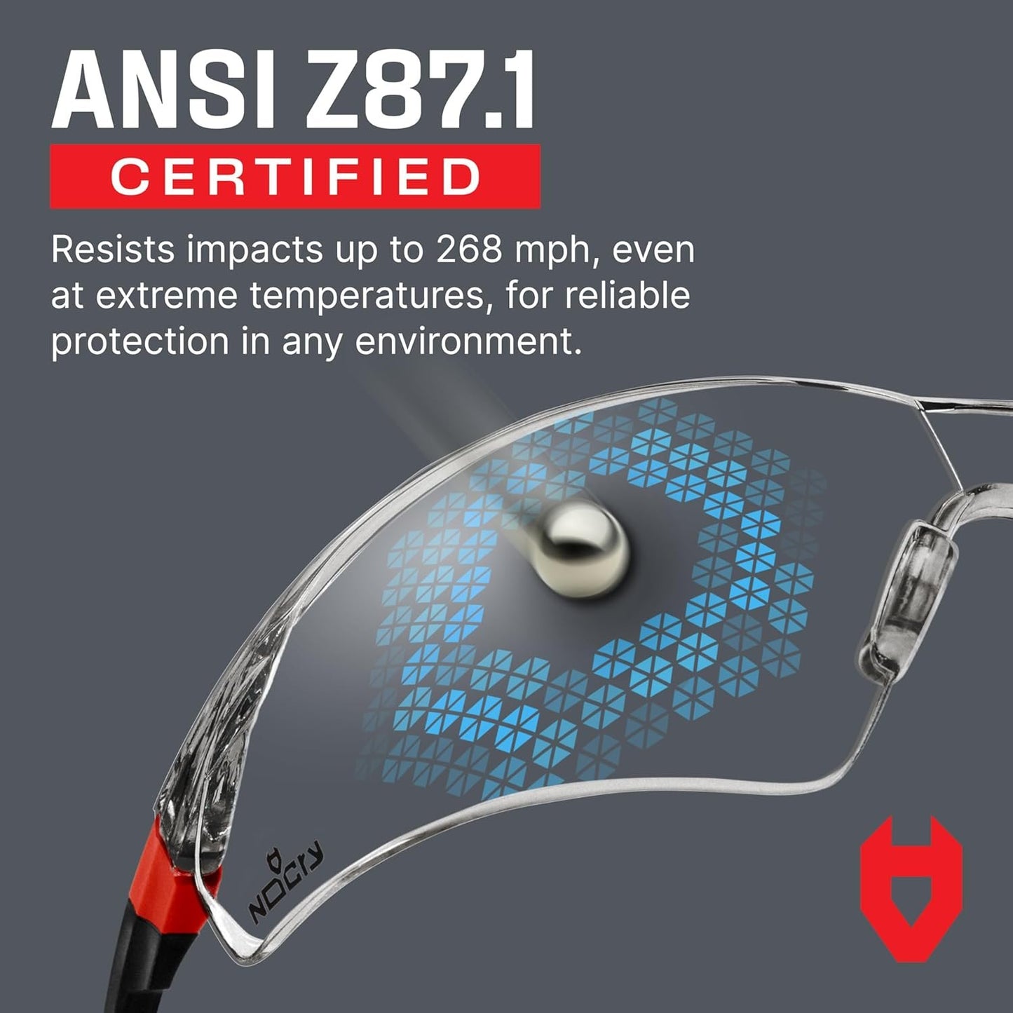 NoCry Clear Safety Glasses for Men and Women with Anti-Fog and Scratch Resistant Wrap Around Lenses, Adjustable Temples and Nose Pads — ANSI Z87 Certified Protective Eyewear with 100% UV Shielding