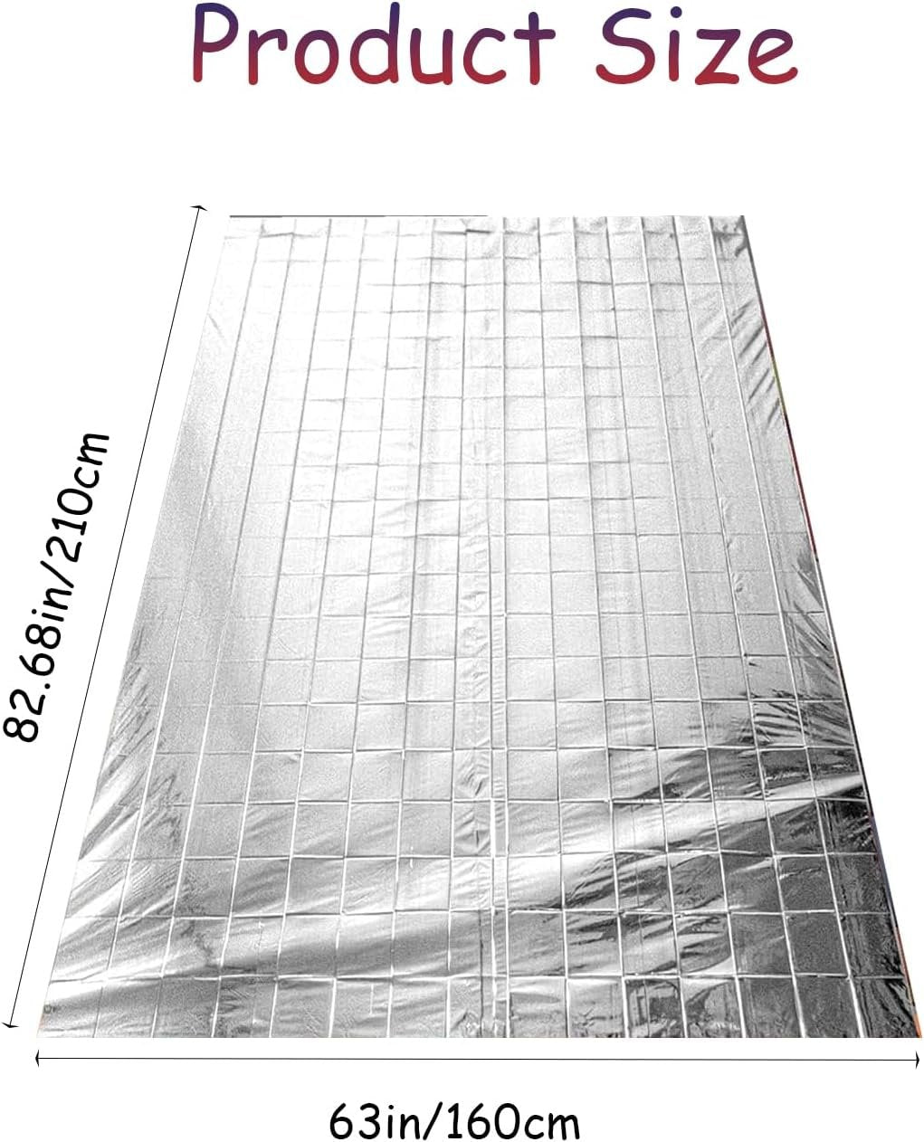 AEIMIAIDE 12pcs Emergency Space Blanket, Mylar Thermal Survival Blankets Emergency Foil Blanket for Keeping Body Warm,Ourdoor, Hiking, Camping Gear, Travelling