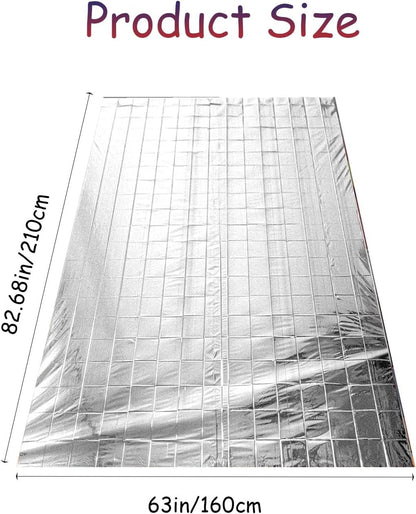 AEIMIAIDE 12pcs Emergency Space Blanket, Mylar Thermal Survival Blankets Emergency Foil Blanket for Keeping Body Warm,Ourdoor, Hiking, Camping Gear, Travelling