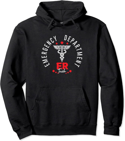 Emergency Department Tech Emergency Room Tech ER Tech Work Pullover Hoodie T-Shirt, Tank Top, Long Sleeve Shirt, Sweatshirt, Hoodie Men Women Kids Made in Canada