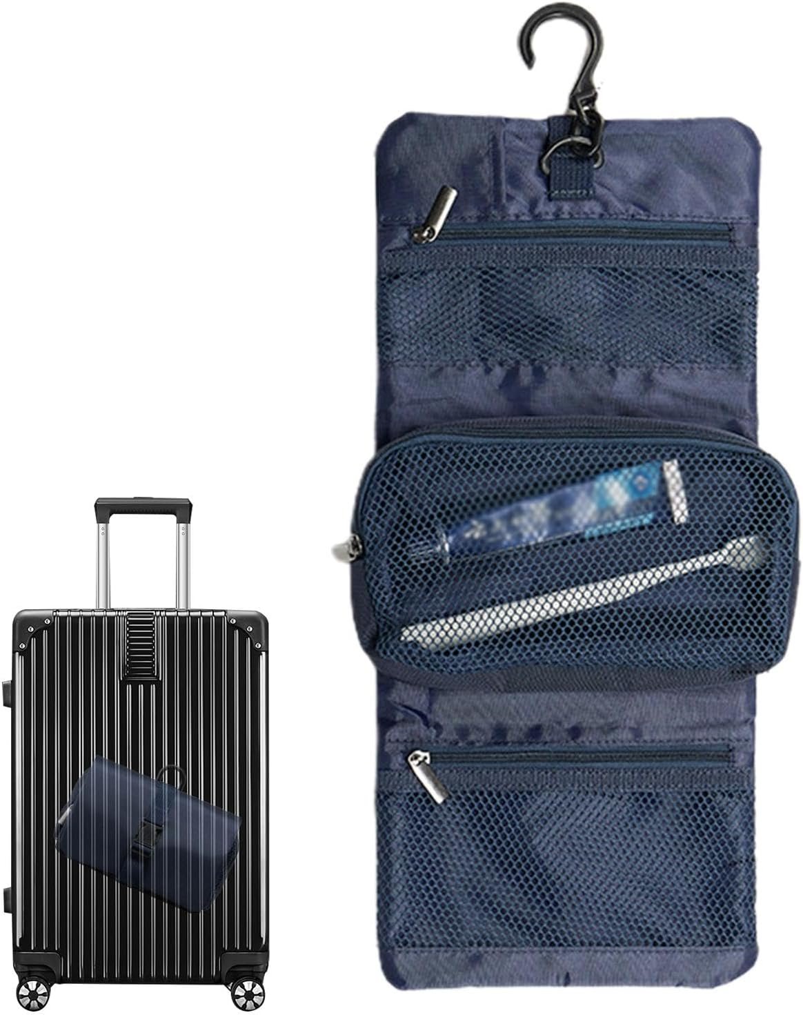 Hygiene Bag for Men | Cosmetic Bag Pouch | Portable Toiletries Organizer Case, Waterproof Toilet Travel Bag with Hook for Men Women