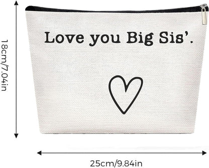 Best Sister Ever Travel Bag Toiletry â€“ Best Sister Ever Large Organizer Sister | Portable Travel Toiletries Hygiene Bag, Funny Christmas Birthday Makeup Cosmetic Bag, Stylish Design for Women
