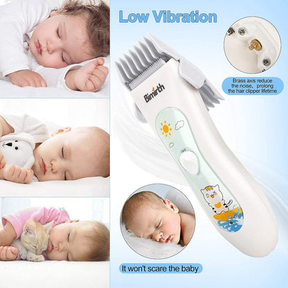 Bimirth - Electronic Hair Razor for Kids with USB Rechargeable Razor and Ceramic Blade, Waterproof, 3 Protective Combs