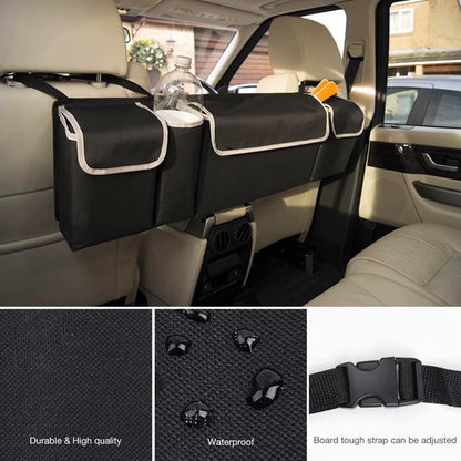 Car Boot Organiser, Car Trunk Organiser, Large Capacity, Hanging Organizer Bag. Car Organizers And Storage, Suitable for Suvs, Trucks, Waterproof, Collapsible Cargo Organizer with 4 Pockets (Black)