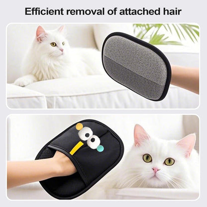 Static Removal Gloves Pet Hair, Reusable Two Way Gloves, 8.66 x 6.3 in Portable Gentle Dog Brush, Washable Grooming Tool for Detailing, Scratching, Cleaning