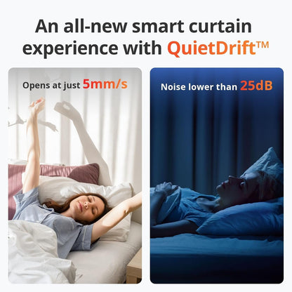 SwitchBot Smart Automatic Curtain Opener - Bluetooth Remote Control with App/Timer, Upgraded Performance Motor, Add SwitchBot Hub to Make it Work with Alexa, Google Home, HomeKit(Curtain 3, U Rail)