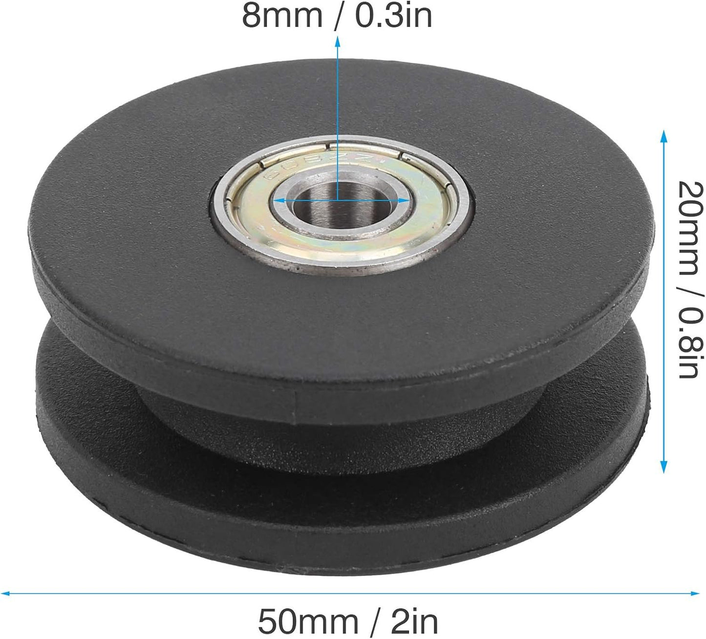 Nylon Bearing Pulley, 50mm Fitness Pulley Home Gym Attachment, Strength Training Accessory Lightweight & Easy to Install at Altitude, Suitable for Health Club