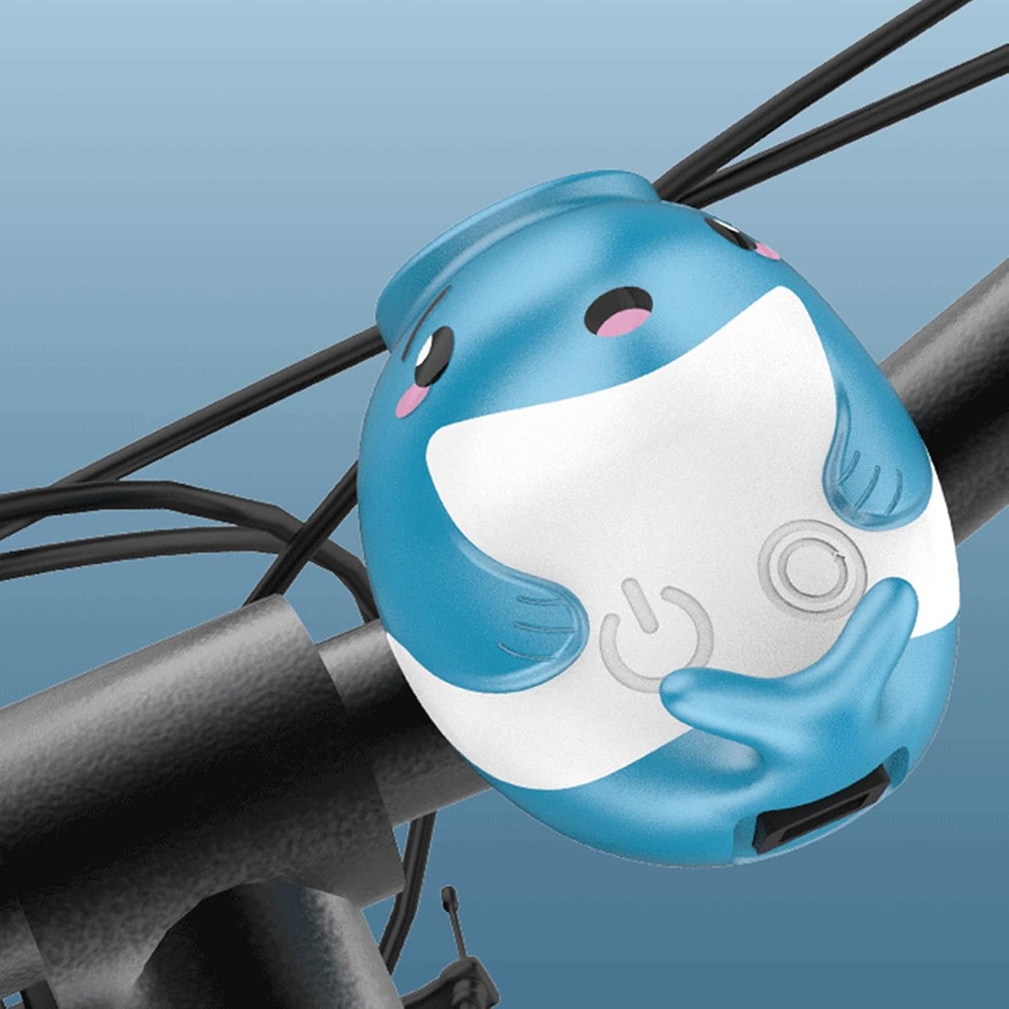 Cycling Lights with Horn, Cute Whale 110 Decibel Horn LED Bike Lamp, 2.63x2.28in High Brightness Flashlight, Night Riding Safety Tool, Cycling Accessories for Commuting