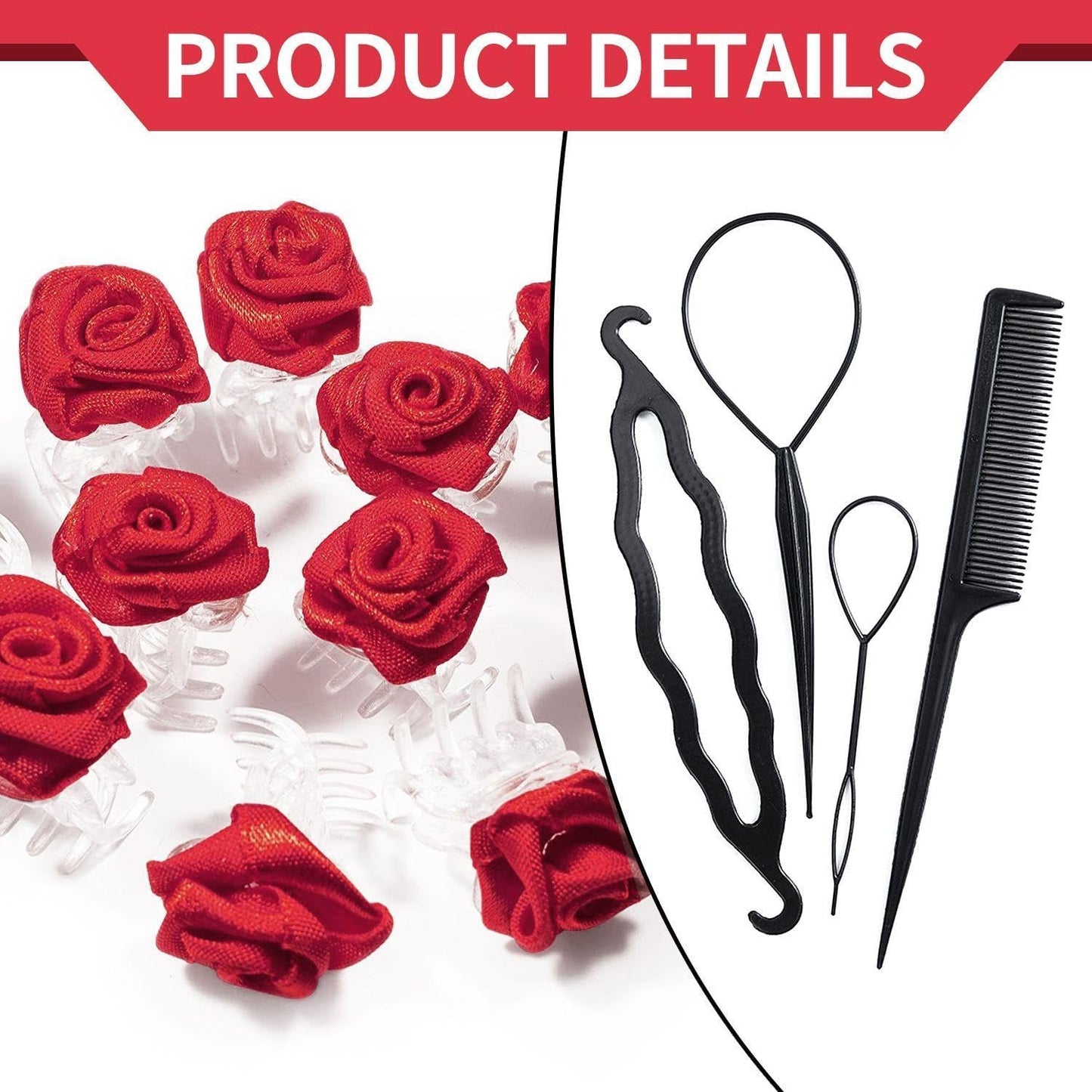 20 Piece Pink Hairpin and 4 Piece Hairpin Hair Accessories Hair Styling Decoration Elei Simple Hair Accessories