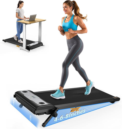 Servfit Walking Pad, 2.5HP Under Desk Treadmill for Home, 3 in 1 Portable Treadmill with Remote Control, LED Display, Hidden Safety Switch, Mini Walking Jogging Machine for Home Office