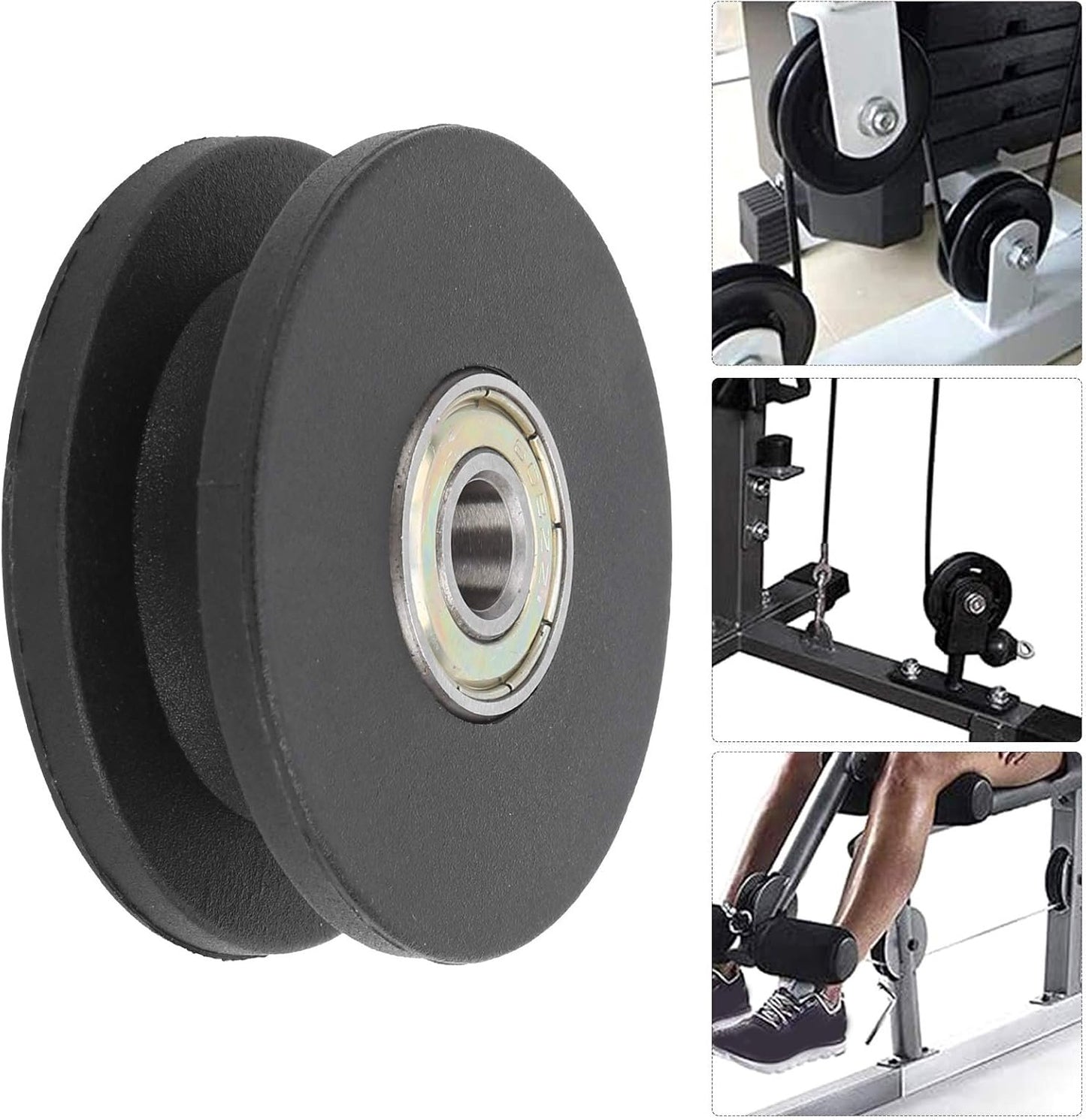 Nylon Bearing Pulley, 50mm Fitness Pulley Home Gym Attachment, Strength Training Accessory Lightweight & Easy to Install at Altitude, Suitable for Health Club
