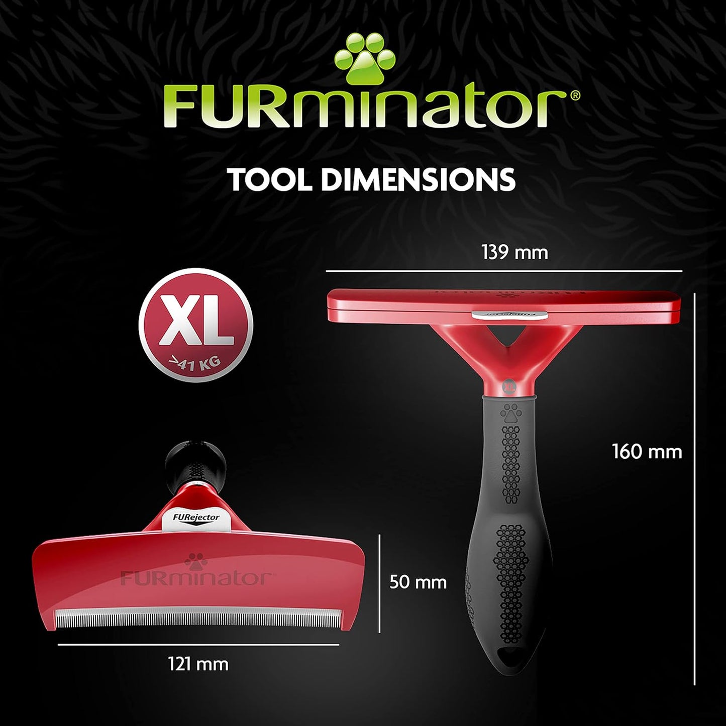 FURminator Undercoat deShedding Tool for Extra Large Long Hair Dogs Over 41 kg Clear | 4048422141167