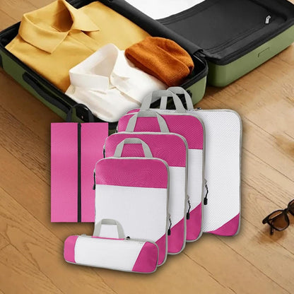 Gralara Ultimate Travel Packing Cubes Set for Seamless Organization, Pink